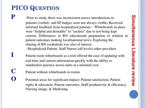 clinical inquiry   bedside  pico powerpoint  id