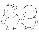 Easter Coloring Chicks Pages Printable Kids Little Print Bunny Two Cute Crazylittleprojects Colouring Chick Crazy Projects Color Spring Girl Crafts sketch template