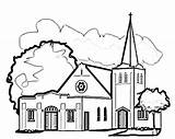 Church Coloring Pages Praying Kids Color Place Tocolor sketch template