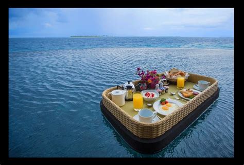 breakfast  floating  maldives luxury resort
