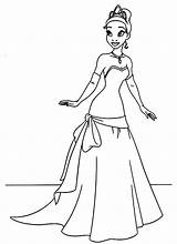 Tiana Coloring Pages Princess Disney Printable Color Getdrawings Getcolorings Awesome sketch template