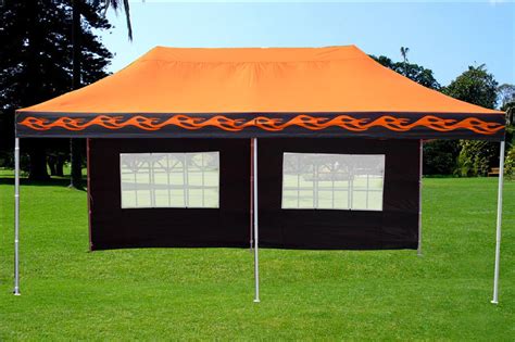delta canopy fongflm   model orange flame pop  canopy party tent gazebo ez upgraded