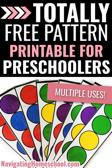 pattern printable  preschoolers preschool patterns teaching