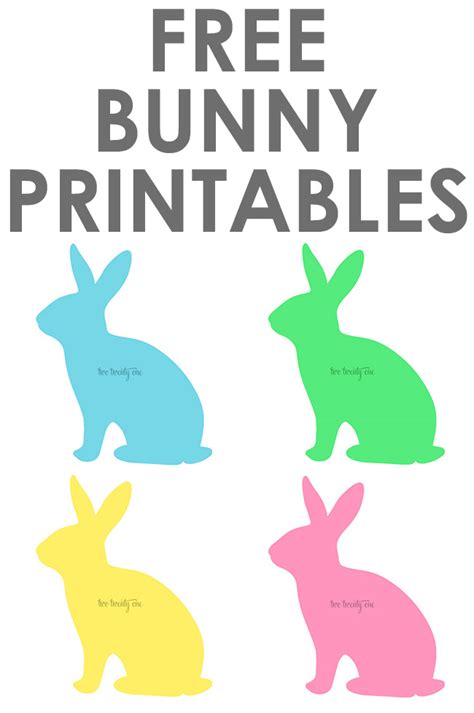 bunny printables  printable templates