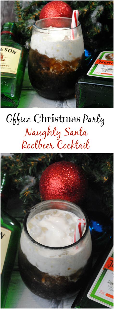 office christmas party naughty santa rootbeer cocktail just plum crazy