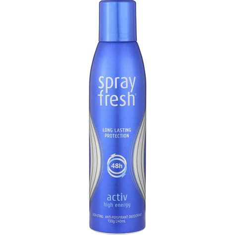 spray fresh deodorant aerosol activ  woolworths