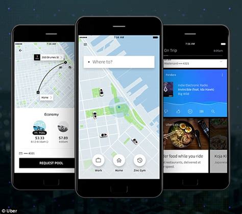 uber overhauls  app   lets  order  takeaway  control   daily mail