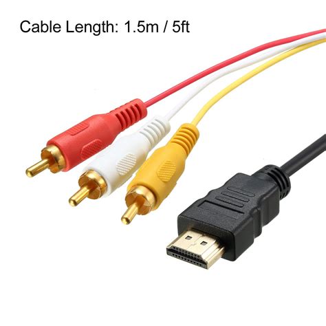 hdmi  rca cable hdmi male   rca av cable cord  ft  black walmart canada
