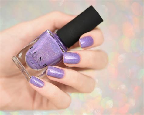 charmingly purple bright purple holographic nail polish  ilnp