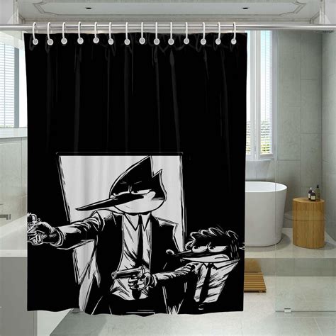 Silhouette Mordecai And Rigby Regular Show Shower Curtains — Grovycase