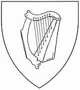 Harp Drawing Template Symbol Zither Ireland Coloring Celtic Getdrawings Mistholme Pages sketch template