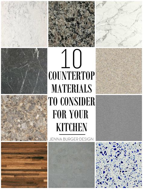 countertop materials     kitchen jenna burger