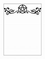 Coloring Wiccan Dividers Spells Magick Stationary sketch template