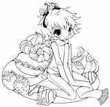 Coloring Anime Pages Chibi Girl Boy Yampuff Printable Cute Girls Lineart Deviantart Strawberry Kids Print Little Adult Commission Manga Animal sketch template