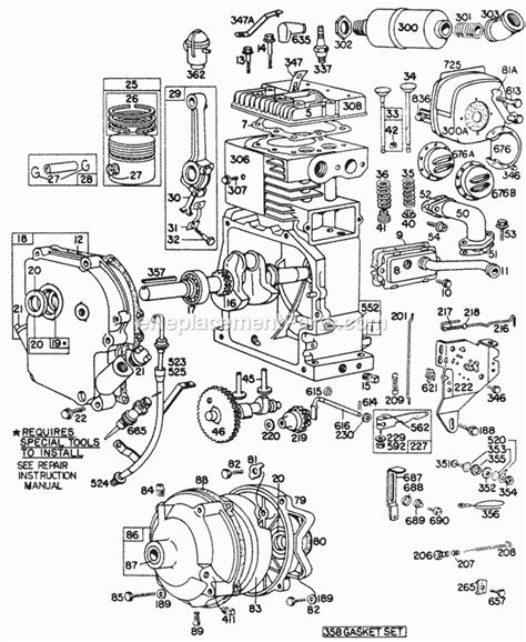 briggs  stratton  hp engine parts diagram collection