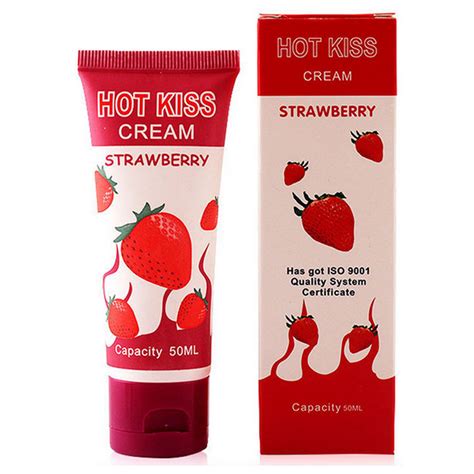 Hot Love Kiss Edible Fruit Oil Strawberry Flavor Cream