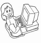 Computer Coloring Pages Kids sketch template