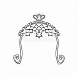 Canopy Jewish Chuppah Religious sketch template