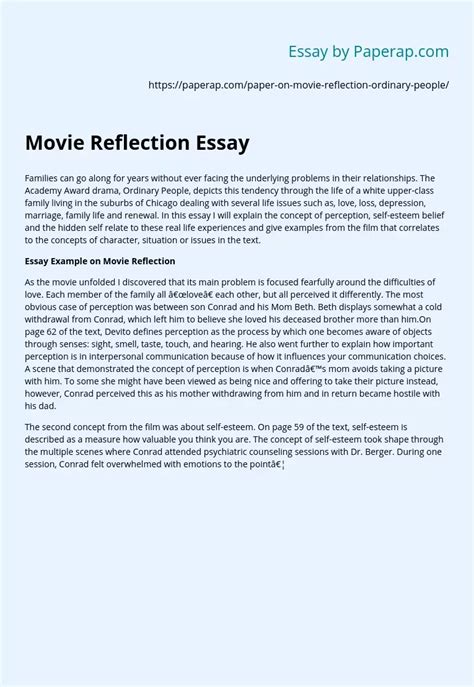 reflection essay