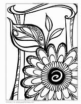 Coloring Flowers Adult Book Zenspirations Color Sheets sketch template