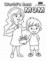 Coloring Mom Pages Getdrawings Printable Mother sketch template
