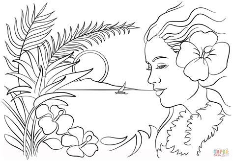 beautiful hawaii coloring page  printable coloring pages