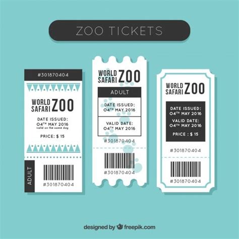 vector pack  flat zoo  zoo  ticket design zoo