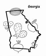 Georgia Coloring Pages State Map Uga Printables Usa Printable Ga Shape Print Outline Go States Getcolorings Next Back Interest Points sketch template