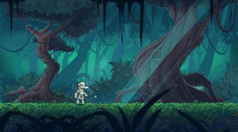 platform game location forest  game background pixel art games