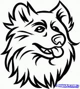 Husky Coloring Pages Dog Popular Huskies Draw Coloringhome sketch template