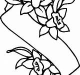 Coloring Banner Pages Lily Easter Getcolorings Getdrawings sketch template
