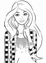 Coloring Barbie Fashionista Pages sketch template