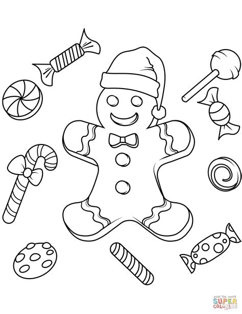 gingerbread man coloring page  printable