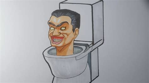 how to draw skibidi toilet gman very easy cách vẽ quái vật bồn cầu