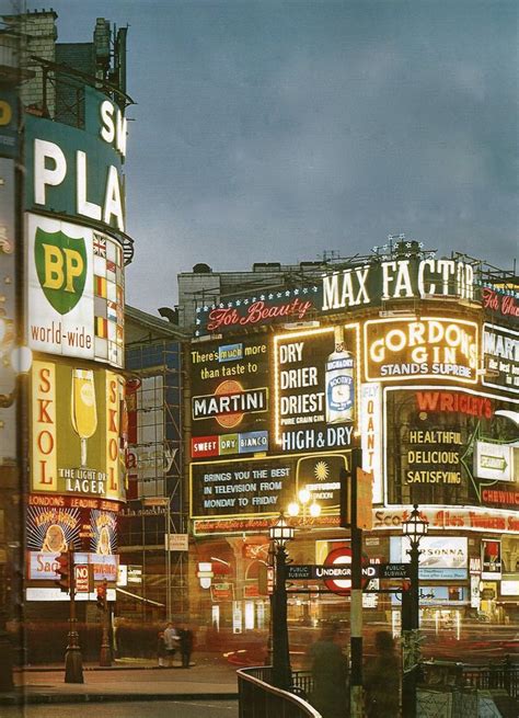 piccadilly circus london in a photograph from the 1960 s via taschen we are londonproud in