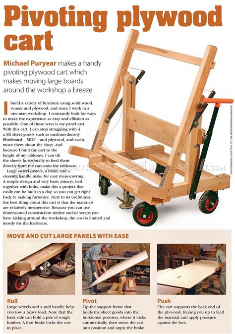 pivoting plywood cart plans woodarchivist