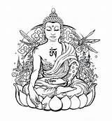 Buddha Drawing Coloring Pages Printable Outline Tattoo Clipart Getdrawings Colour Colouring Tattoos Easy Color Silhouette Pencil Tree Lotus Lord Medicinal sketch template