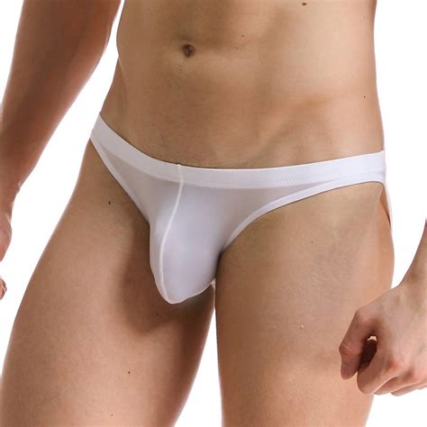 Men Sheer Underwear Bikinis Thong Tangas Elsayx