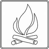 Campfire Fire Clipart Outline Flame Drawing Etc Clip Cliparts Silhouette Line Stencil Draw Campfires Small Library Camping Camp Clipartpanda Smoke sketch template