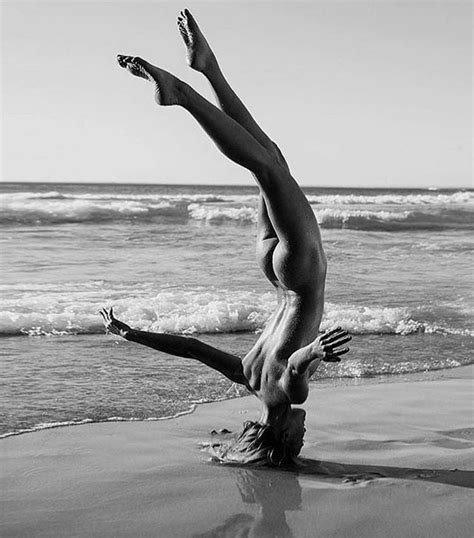 Now That S A Headstand Naked Yoga On The Beach