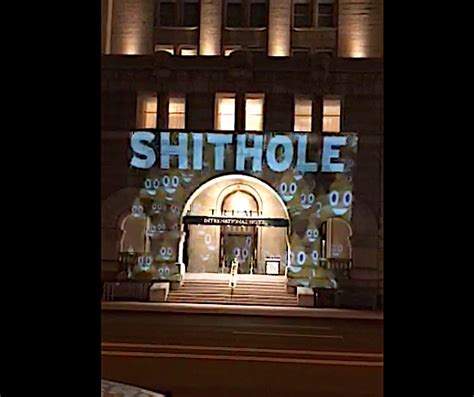 shithole projected  trump hotel  washington dc