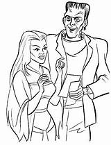Coloring Pages Munsters Herman Topps Monster Friday Cards Some Lily Template sketch template