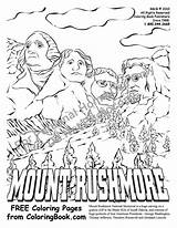 Rushmore Coloring Pages Mt Mount Lincoln Drawing Monument Washington Memorial Printable Congress Sheet Getcolorings Getdrawings Color Colorings sketch template