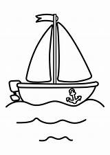 Boat Coloring Pages Printable Boats Sailboat Kids sketch template