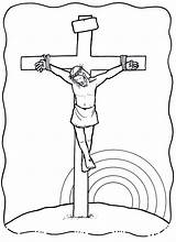Crucificado Viernes Misterios Jesús Santo Cruces Morto Muere Jesucristo Crucifixión Dolorosos Religion Sexta Pregado sketch template