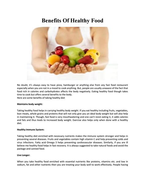 benefits  healthy food  livebeingfit issuu