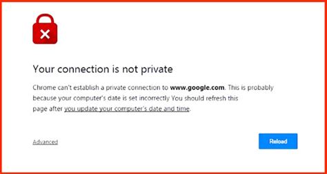 fix  connection   private error  google chrome