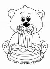 Bear Teddy Cute Coloring Birthday Drawing Bears Coloringpage Spring Getdrawings Eu sketch template