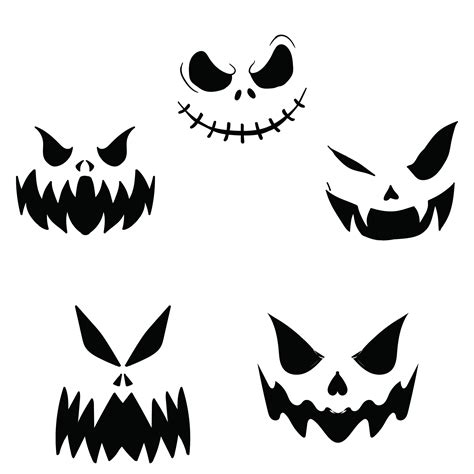 printable scary pumpkin carving template printable templates