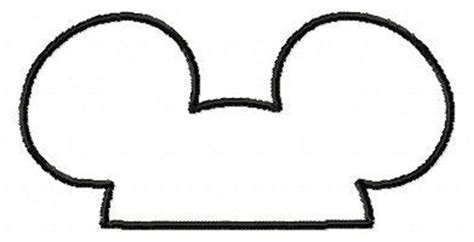 mouse ears applique design instant   sewlovelymonograms